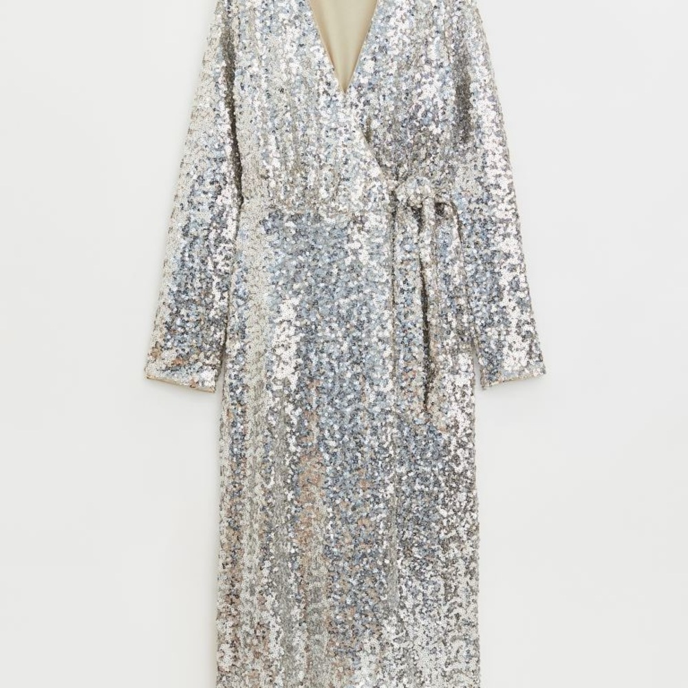 HM sequin wrap dress excellent condition size medium